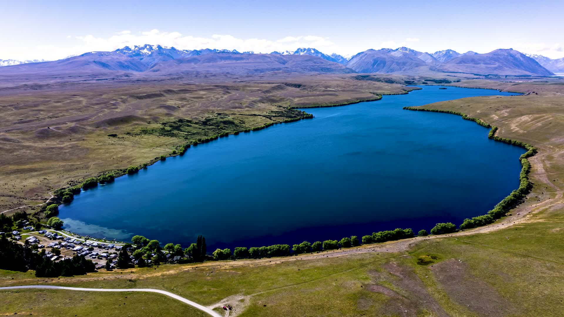 新西兰亚历山大里纳湖光影变化视频的预览图