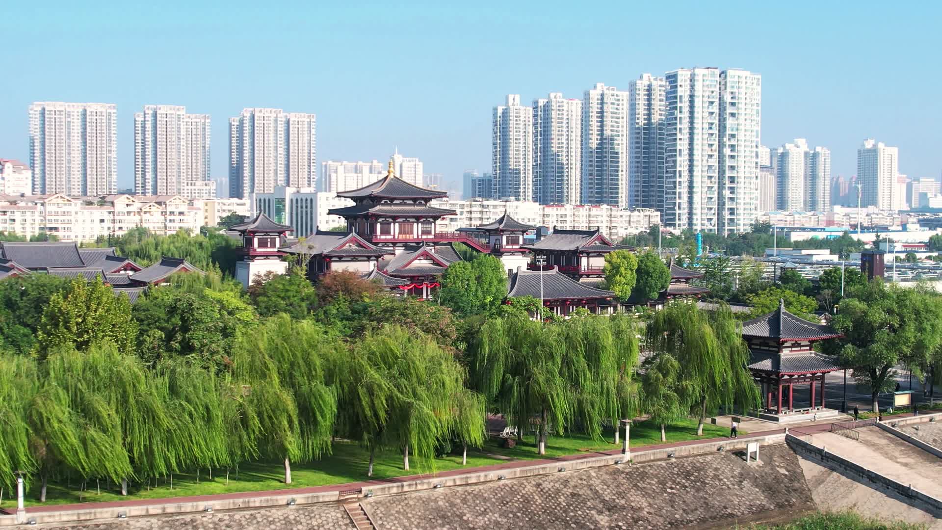 洛河旁上阳宫环绕视频的预览图