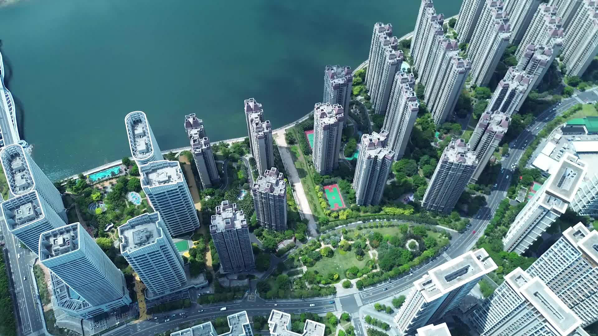 4k航拍海南海花小区高层建筑视频的预览图