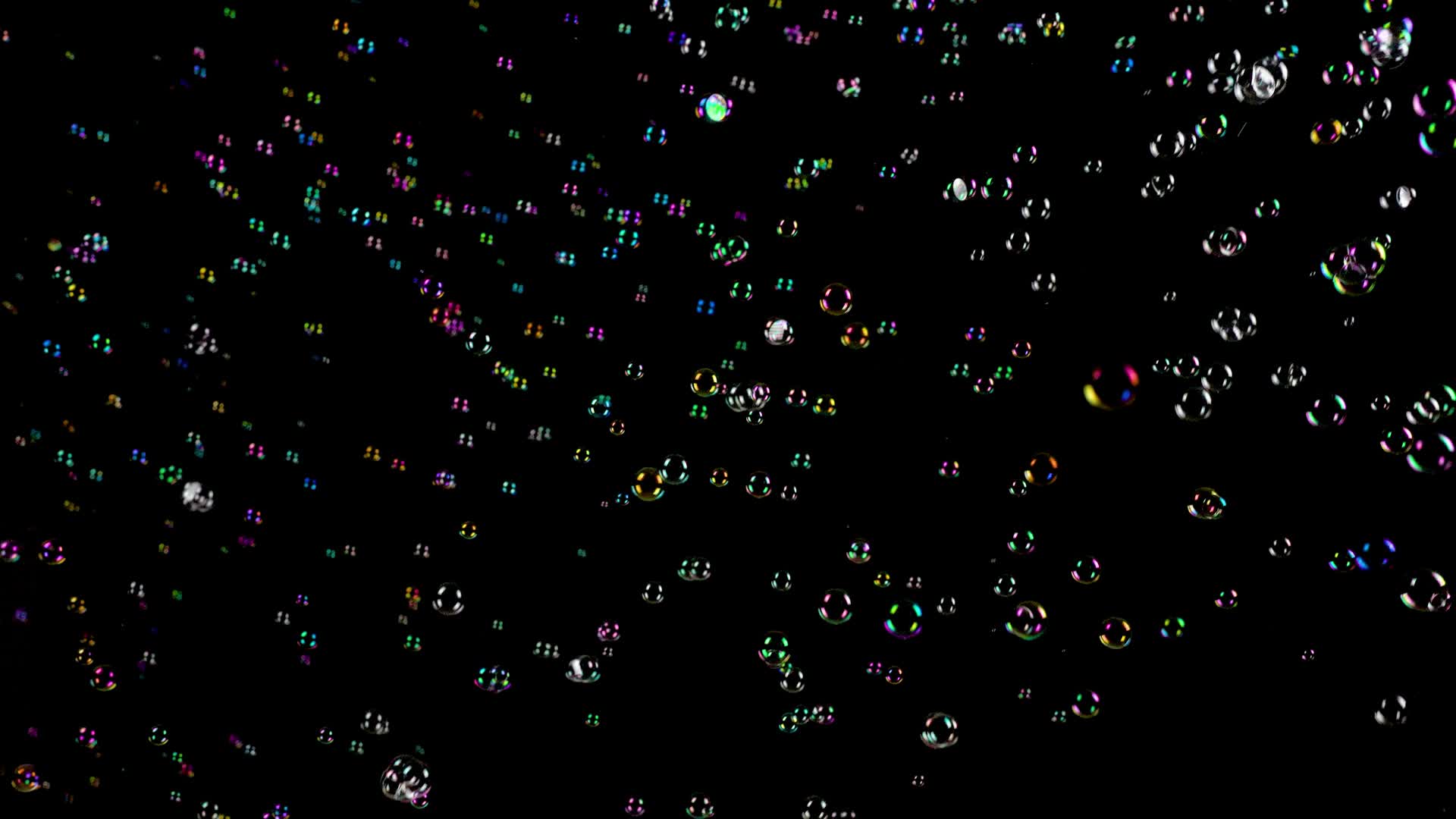可实景合成的飘浮在空中的彩色炫彩泡泡视频的预览图