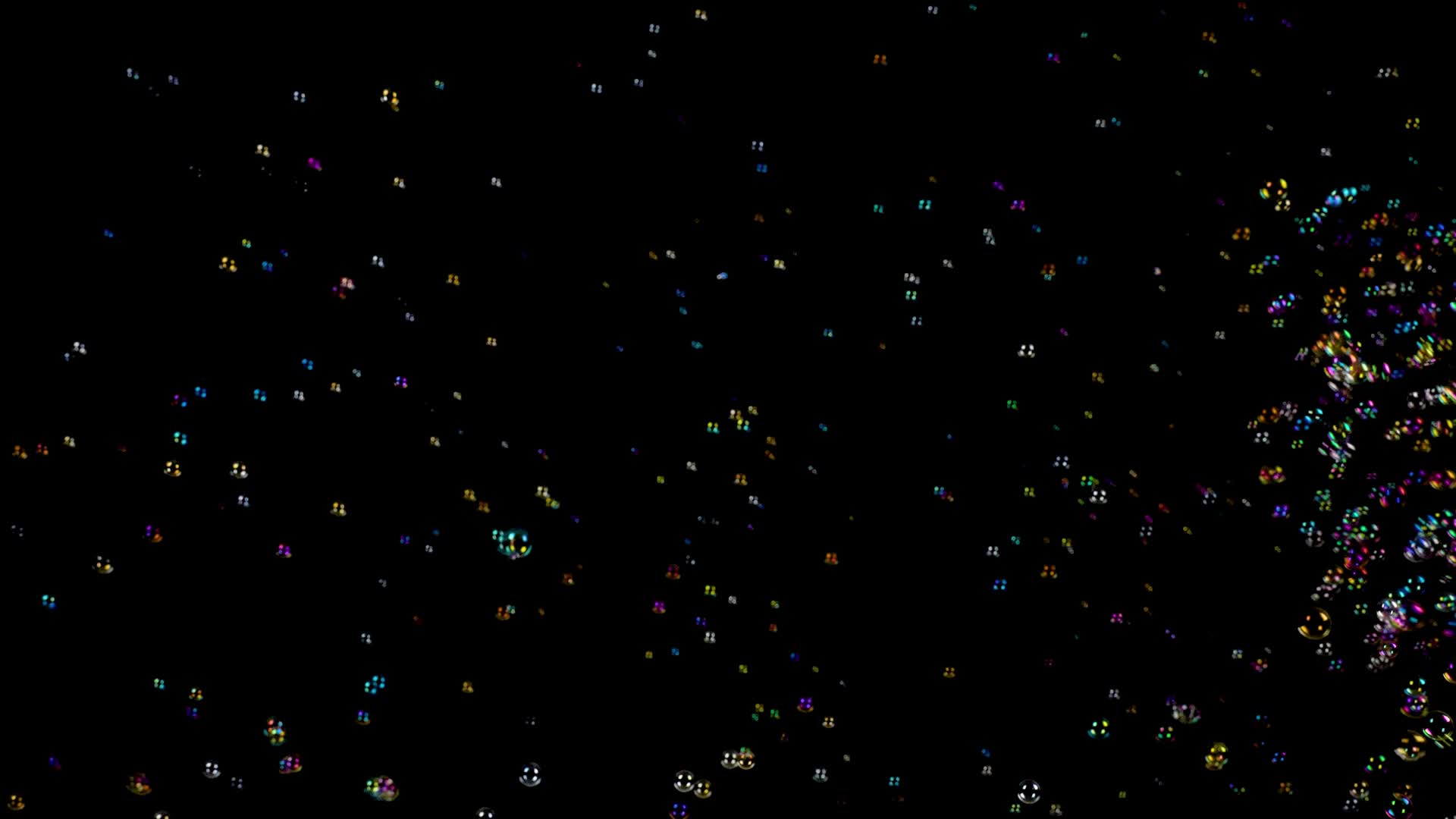 可实景合成的飘浮在空中的彩色炫彩泡泡视频的预览图