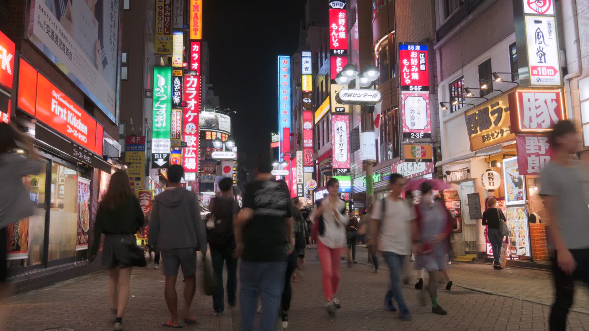 4k东京霓虹街延时摄影夜景视频的预览图