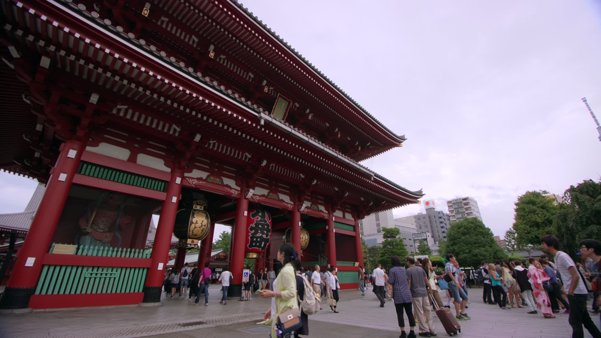 4k东京浅草雷门城市建筑景观视频的预览图