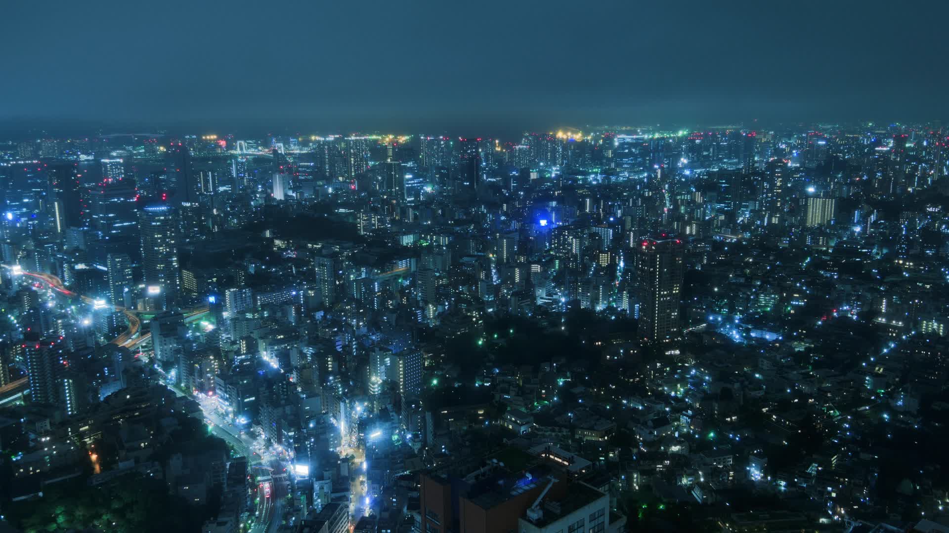 4k东京夜市城市风光人物夜生活视频的预览图