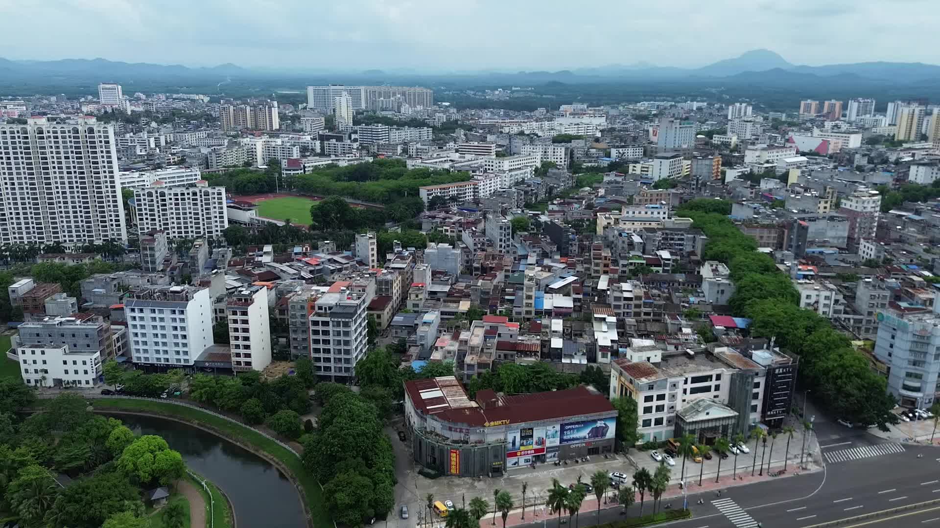 海南儋州市那大城市风光视频的预览图