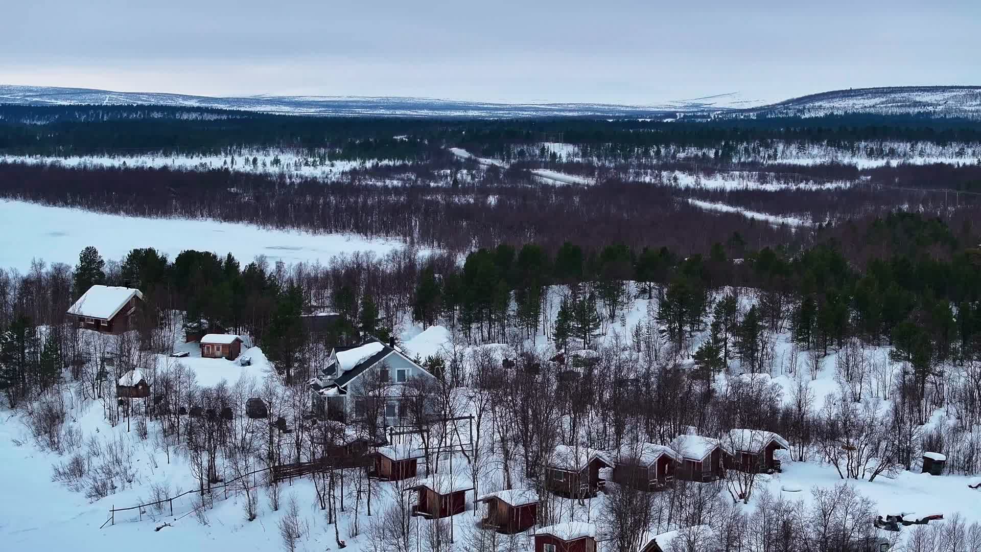 4K航拍北欧芬兰雪景无限风光视频的预览图