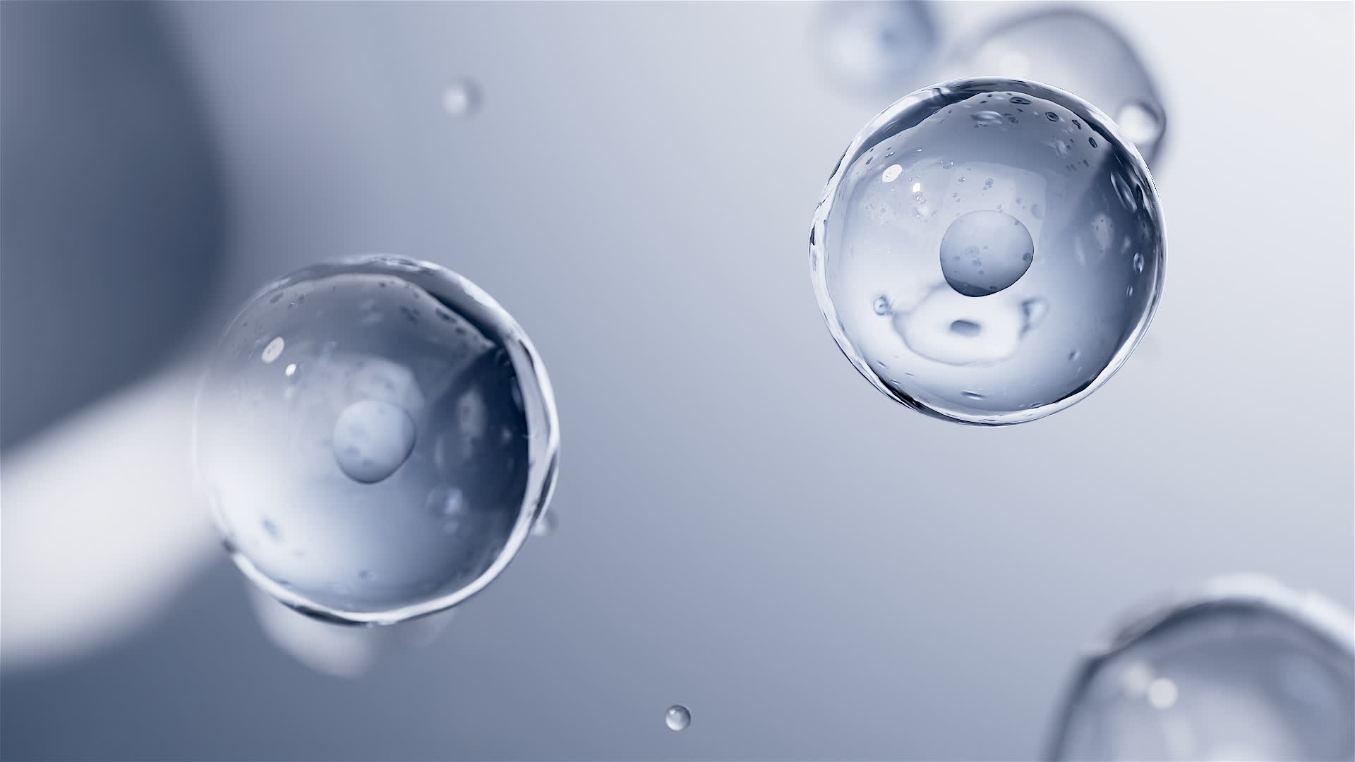 细胞分裂穿梭排列渗透精华精华球分子化妆品视频的预览图