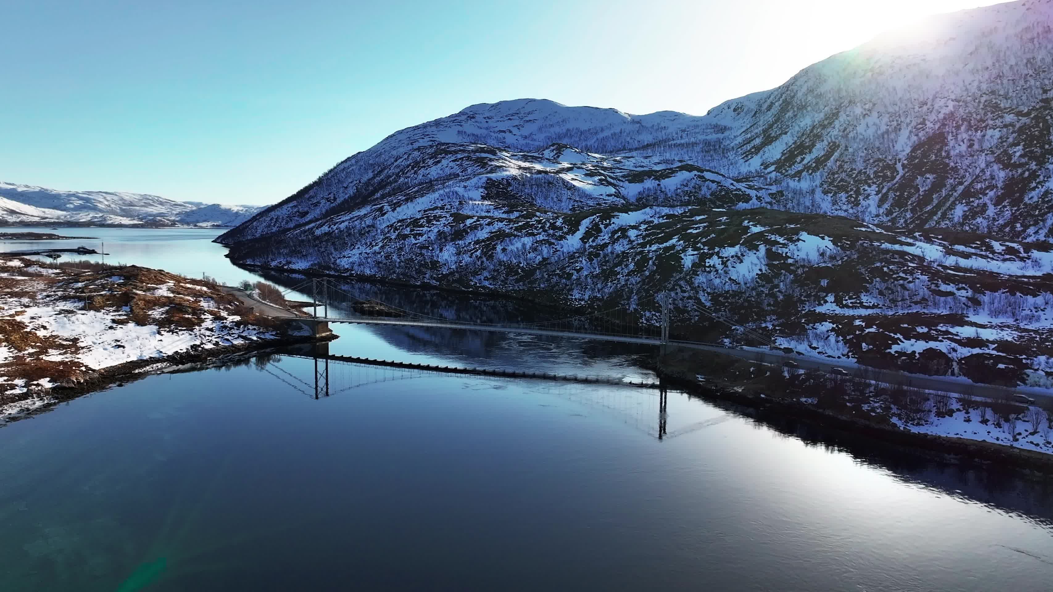 4k航拍挪威塞尼亚岛最美自然风光景色视频的预览图