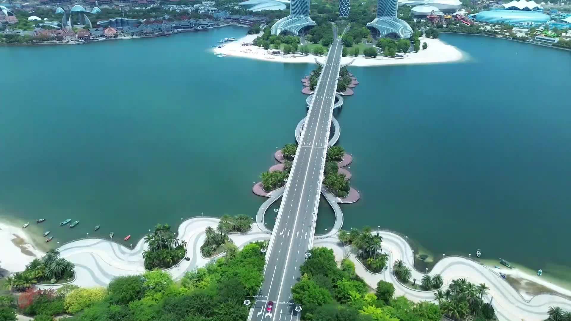 海南海花岛住宅小区高层建筑视频实拍视频的预览图