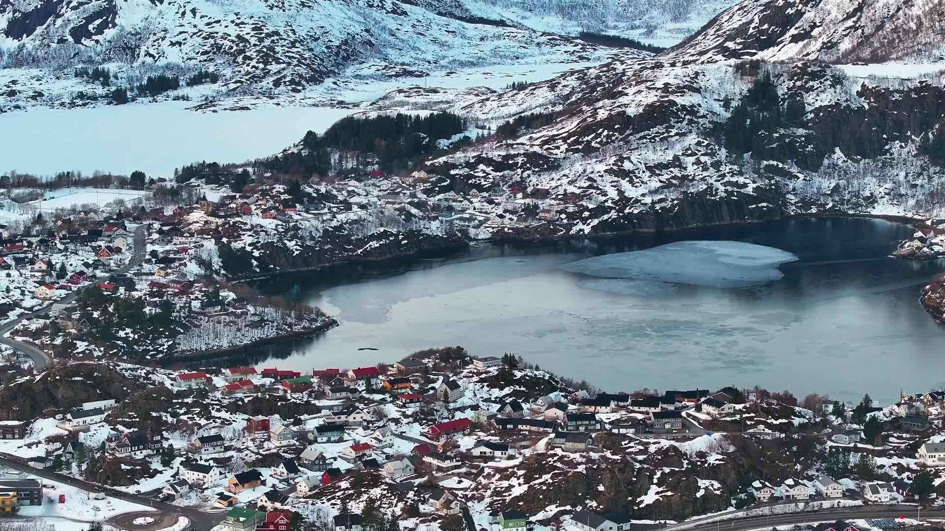 4K航拍挪威斯沃尔韦尔自然风光视频的预览图