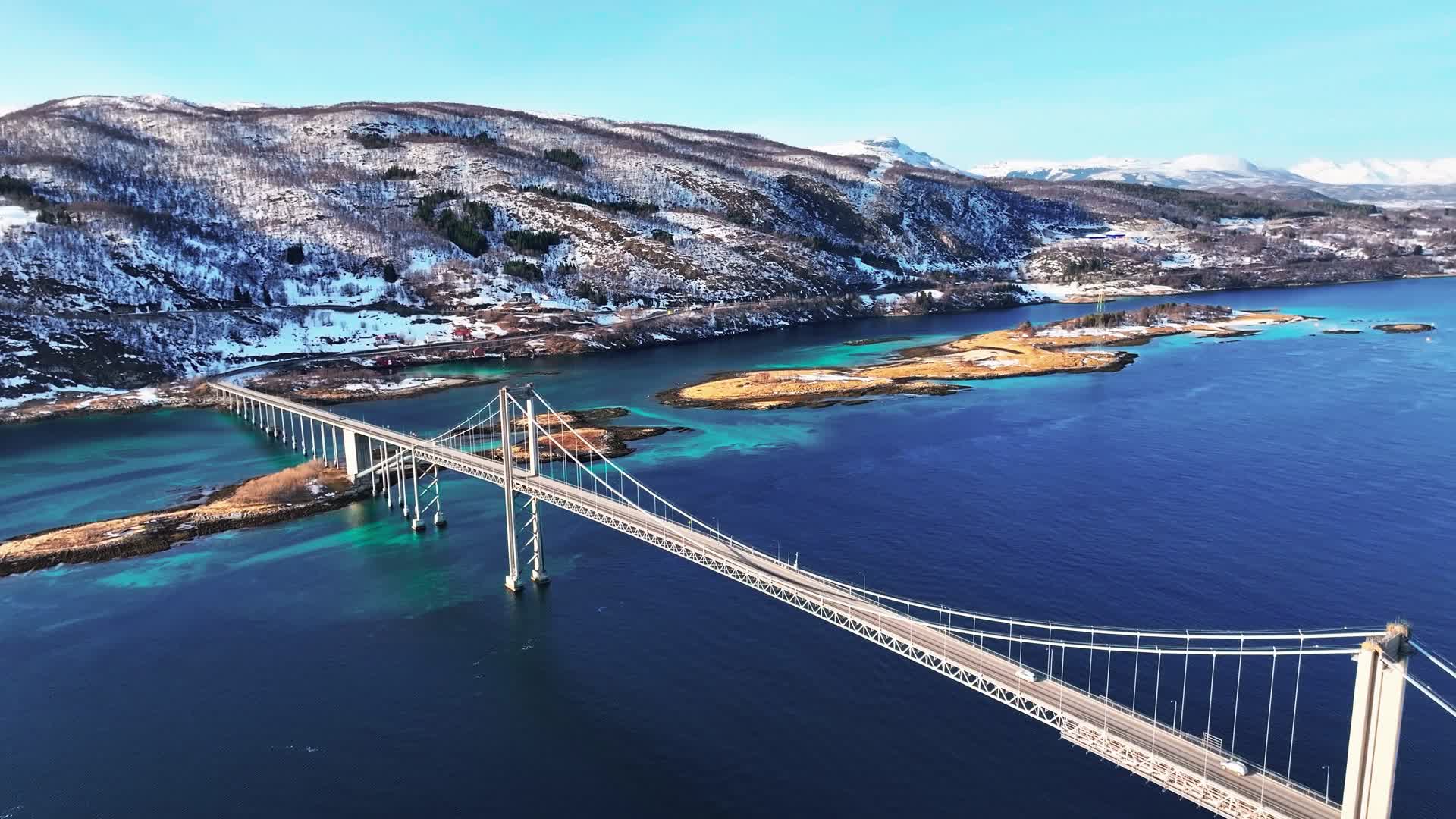 4K航拍挪威斯沃尔韦尔风光无限视频的预览图
