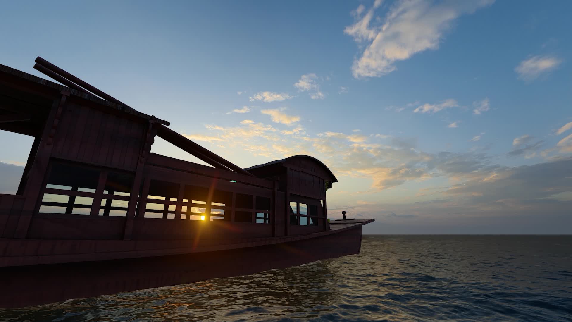 嘉兴南湖红船航行视频视频的预览图