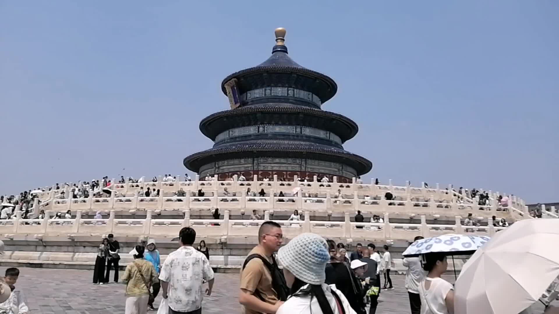 北京天坛公园祈年殿皇穹宇回音壁视频的预览图