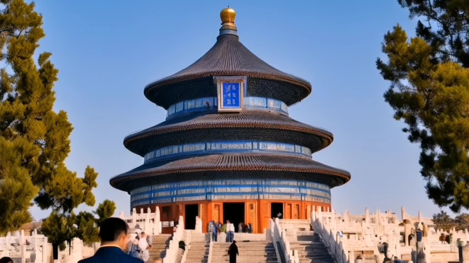 北京天坛祈年殿延时拍摄视频的预览图