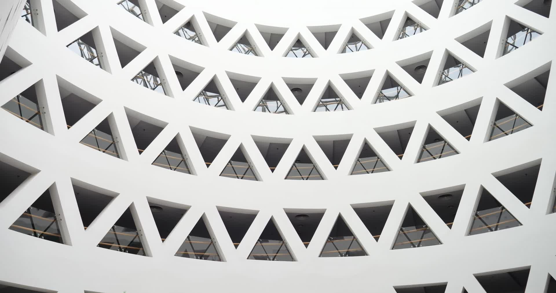 济宁博物馆环形走道三角墙圆形走道展览馆视频的预览图