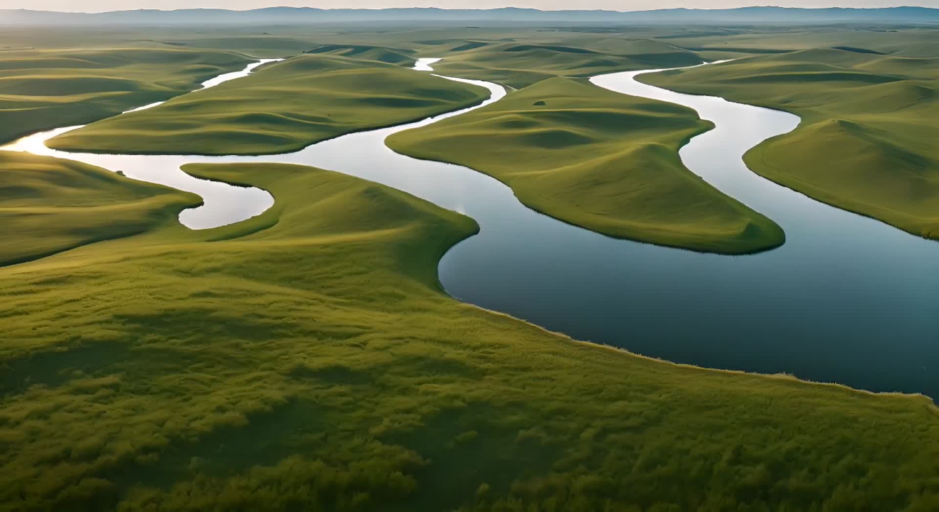 夏天的内蒙古草原美景视频的预览图