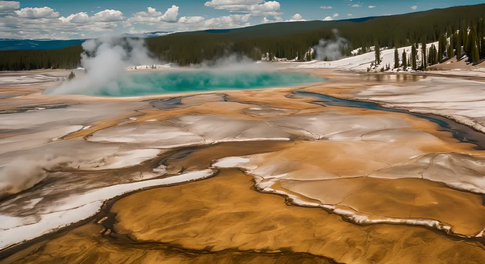 美国黄石地质公园美景视频的预览图