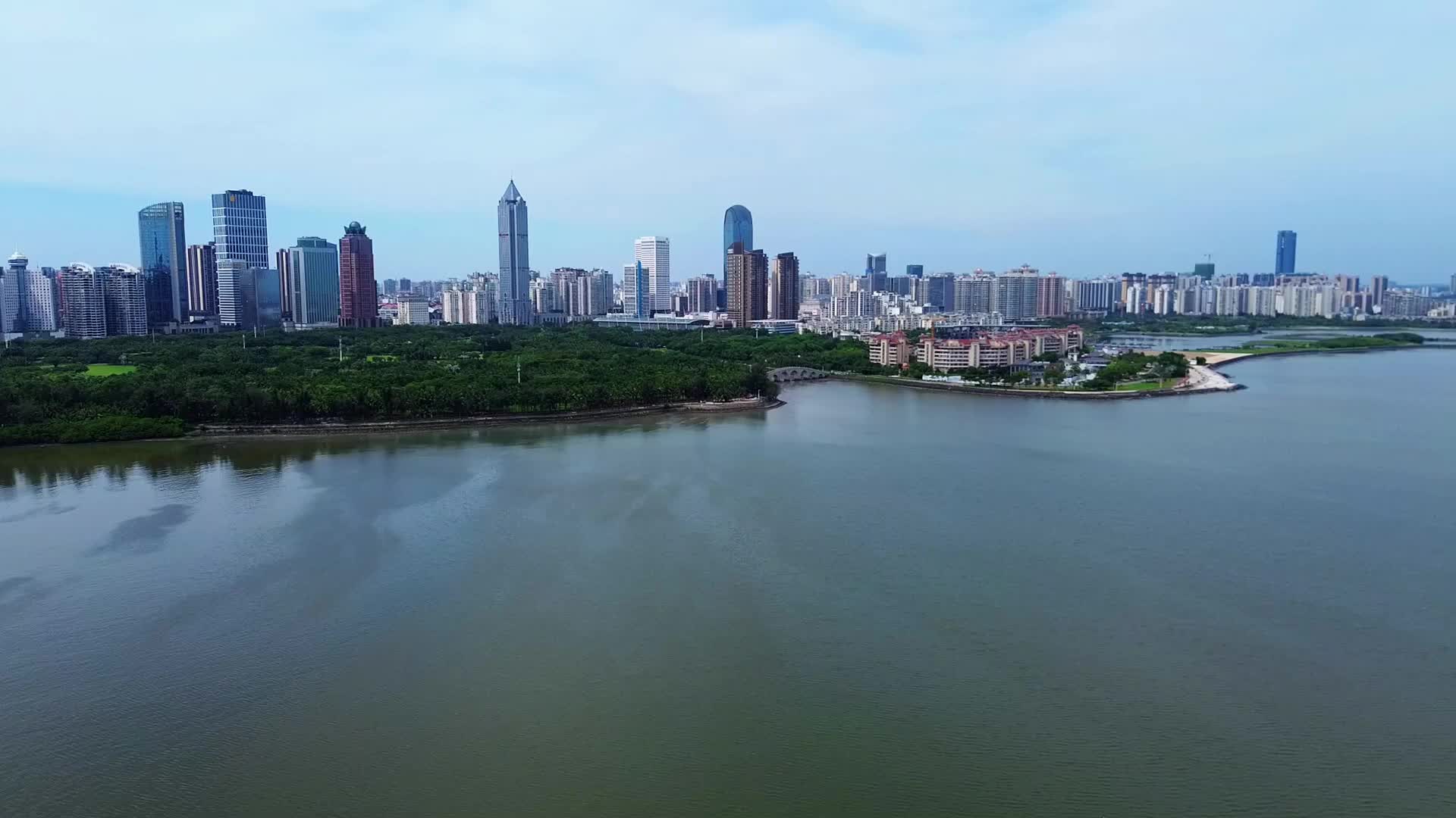 海南海口市城市风光城市航拍视频的预览图
