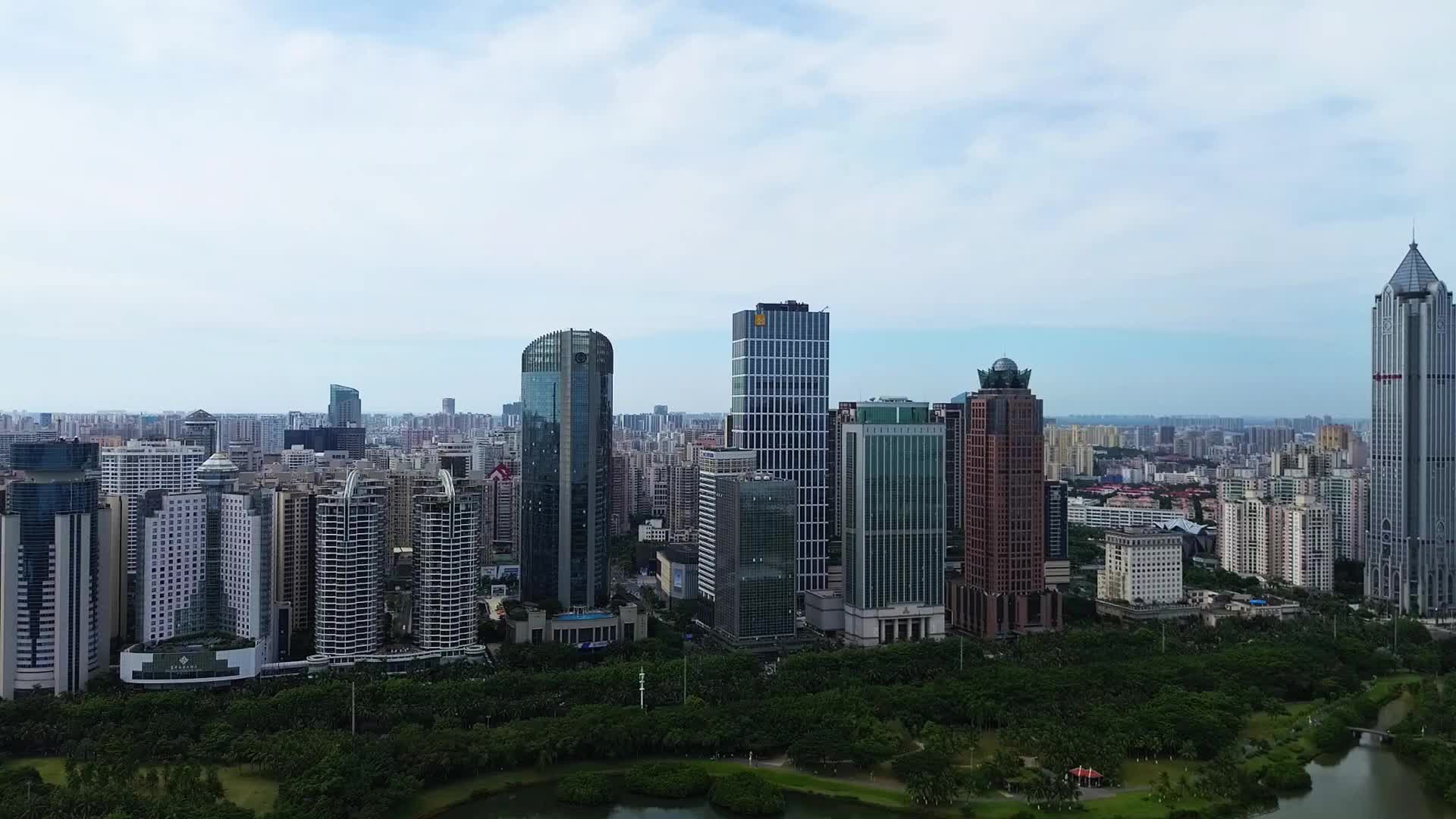 海南海口市城市风光城市航拍视频的预览图