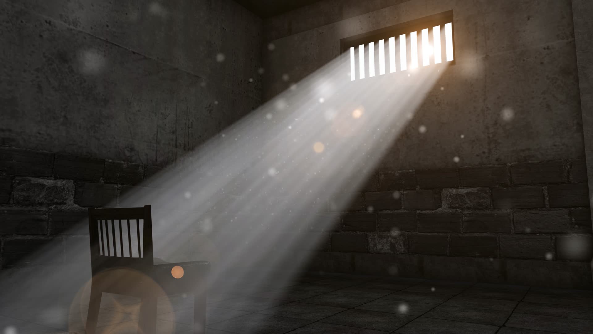 监狱牢房窗户光影视频的预览图