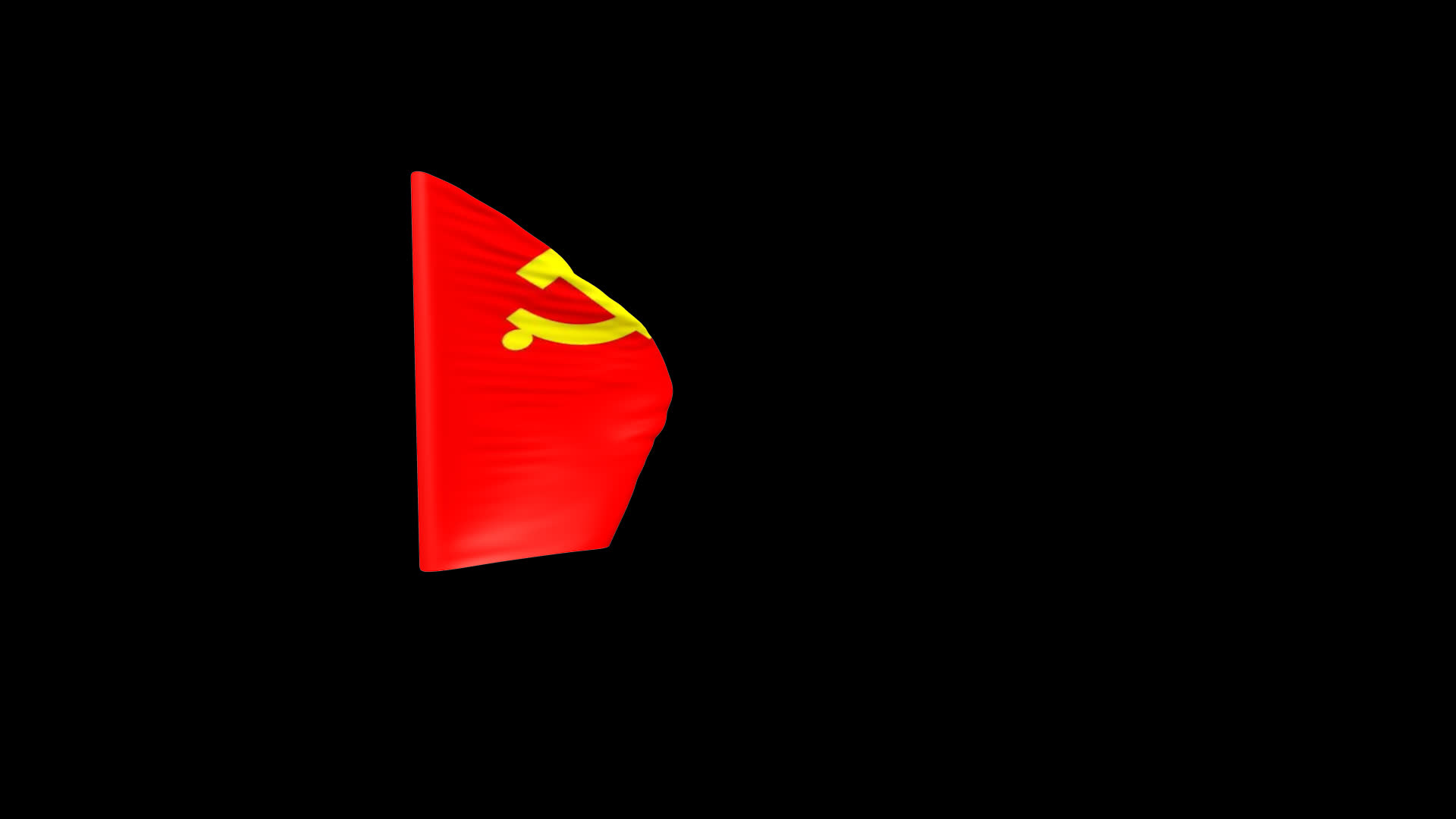 C4D制作党旗无旗杆通明通道视频的预览图