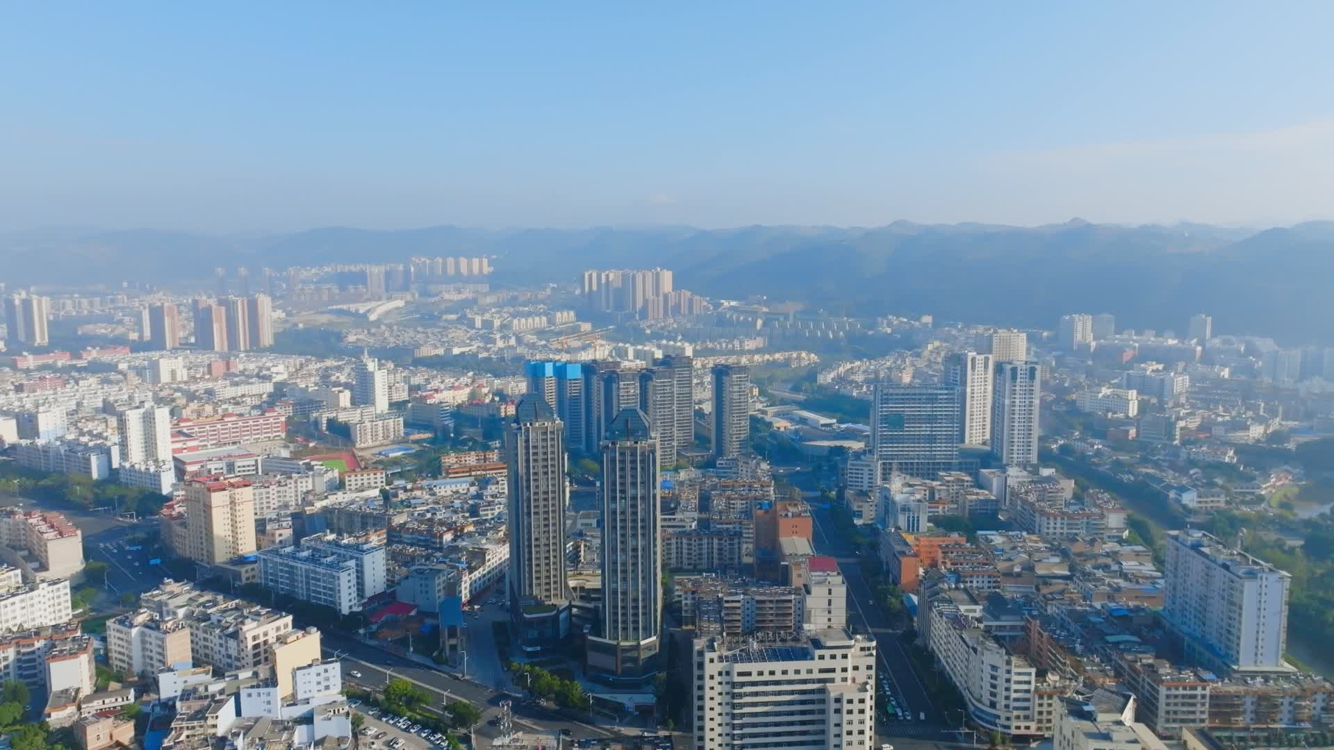 云南省文山壮族苗族自治州文山市盛禾钻石广场航拍视频的预览图