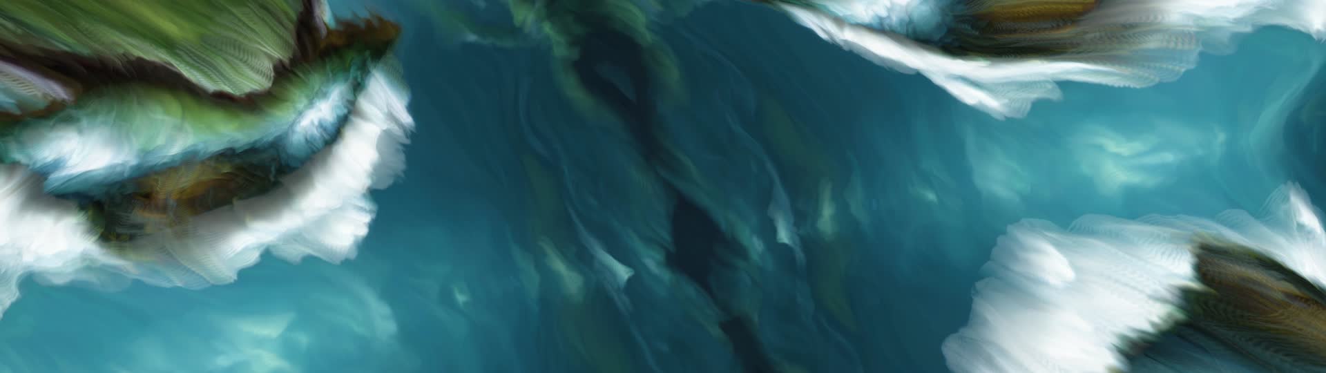 恢宏大气艺术感抽象彩墨海浪涌动创意背景纹理抽象流动视觉特效视频的预览图