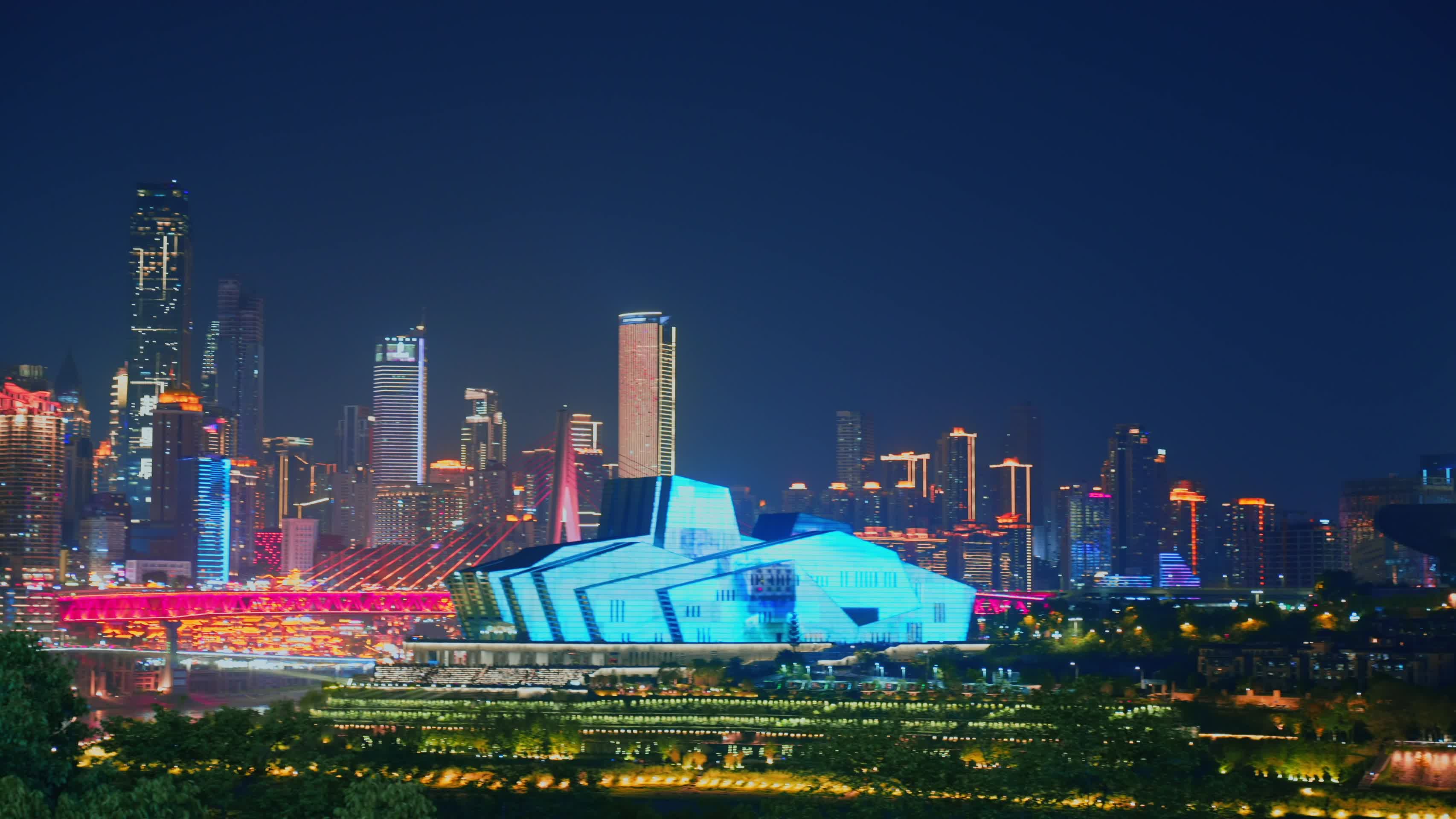 重庆夜景灯光秀视频的预览图