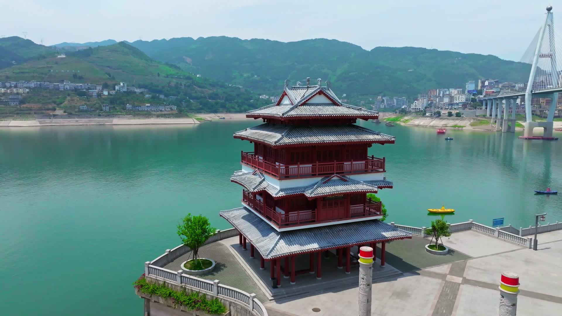 巴东城市空镜头视频的预览图