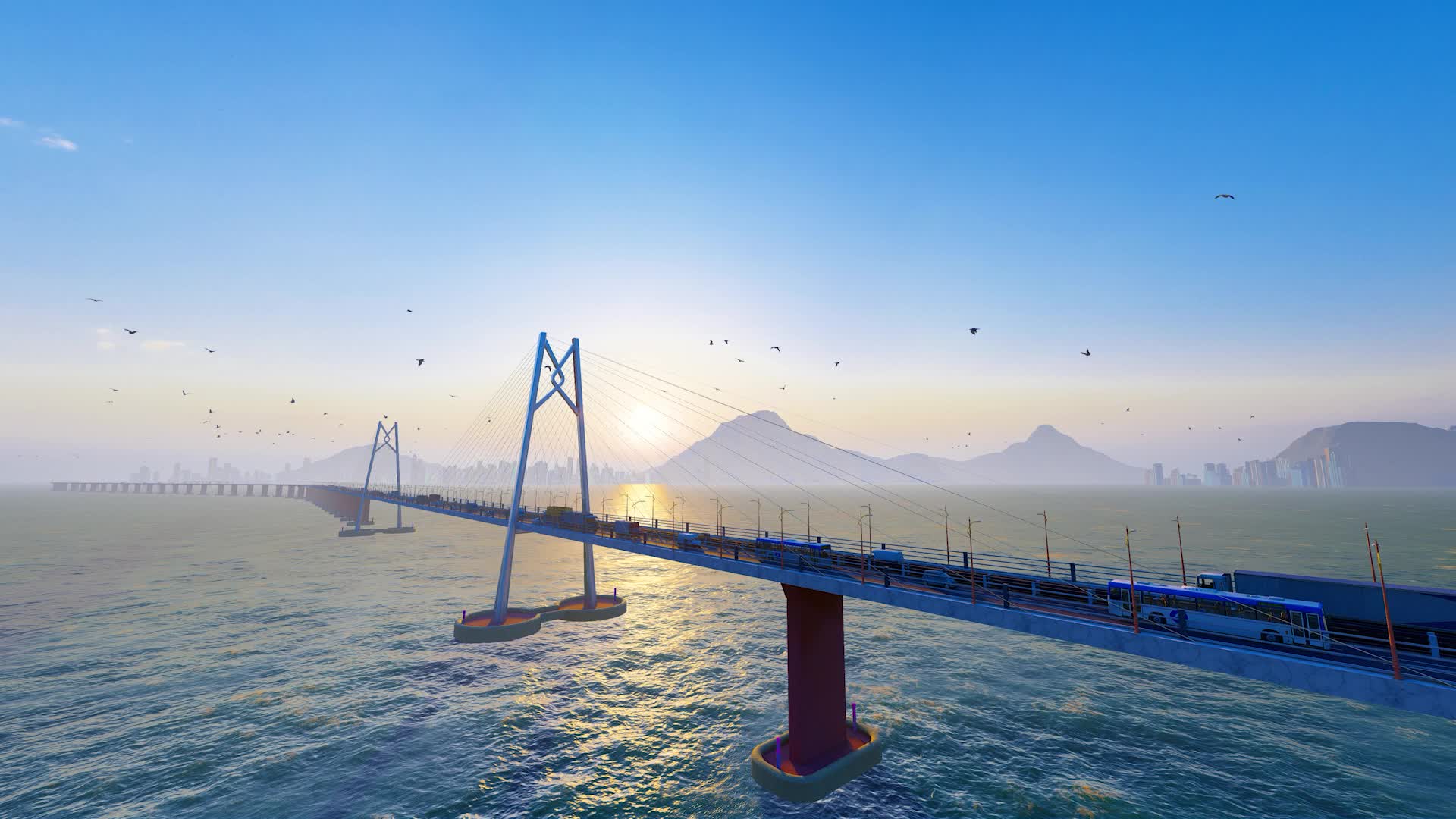 港珠澳大桥三维动画视频视频的预览图