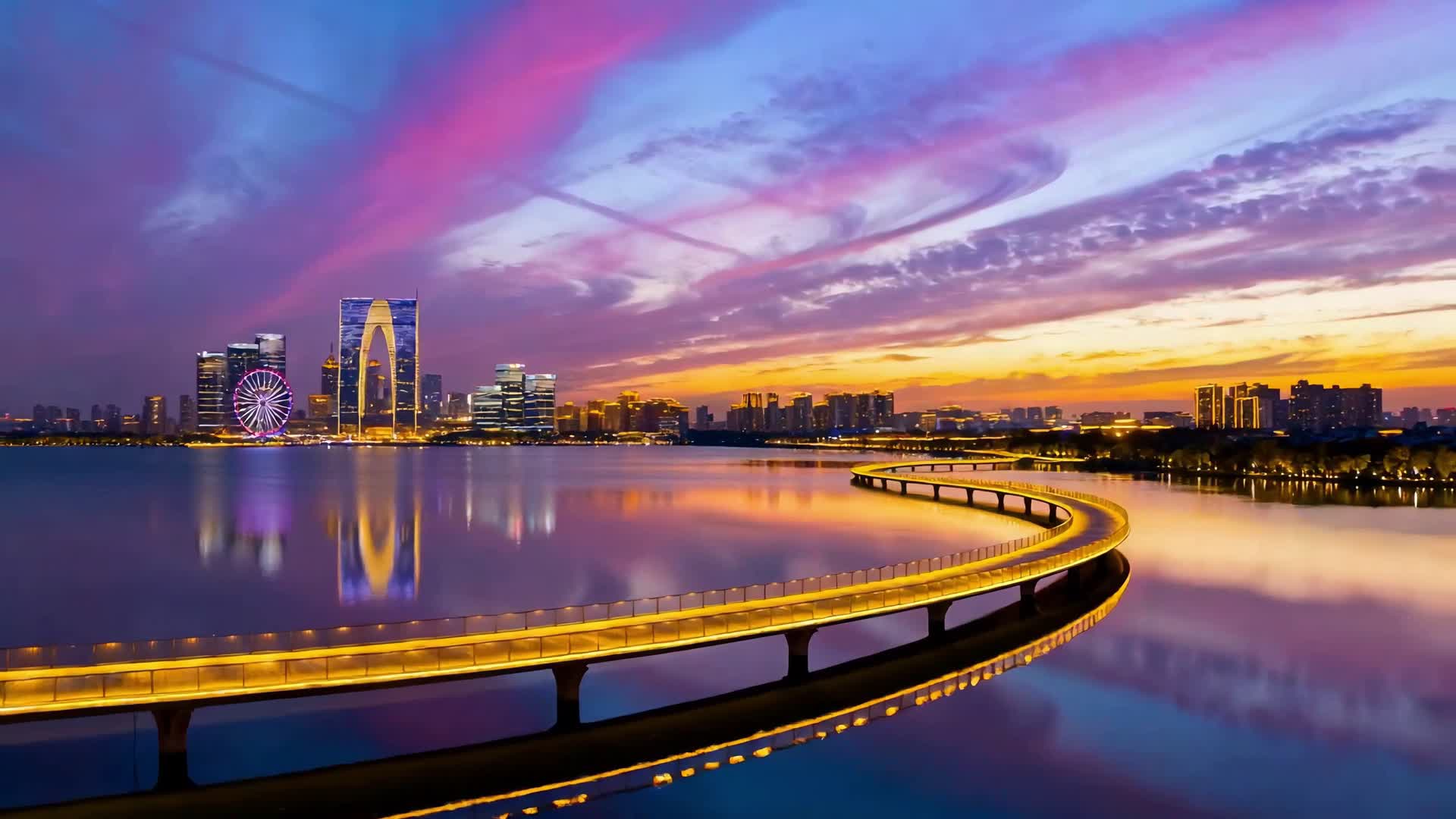 AI视频苏州现代城市风光航拍视频的预览图