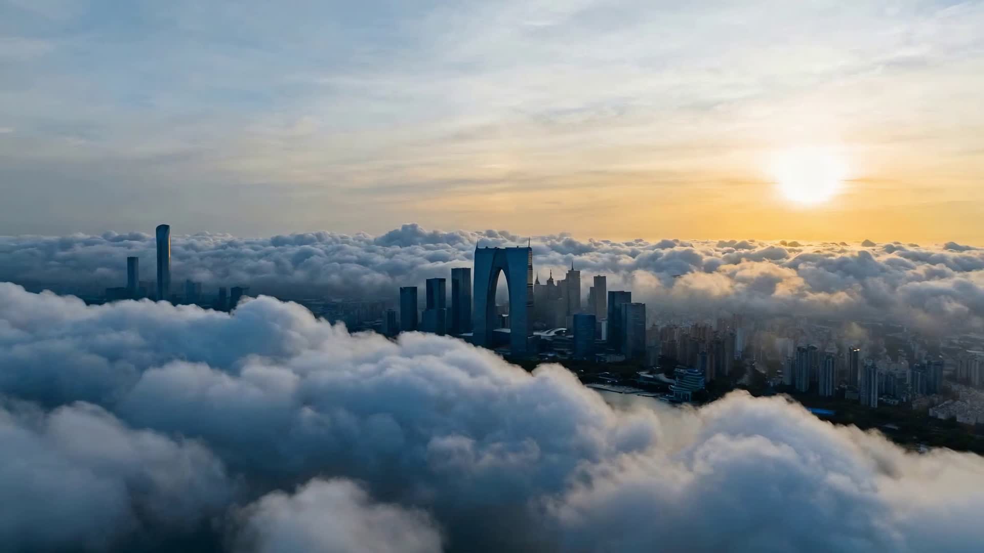 AI视频苏州现代城市风光航拍视频的预览图