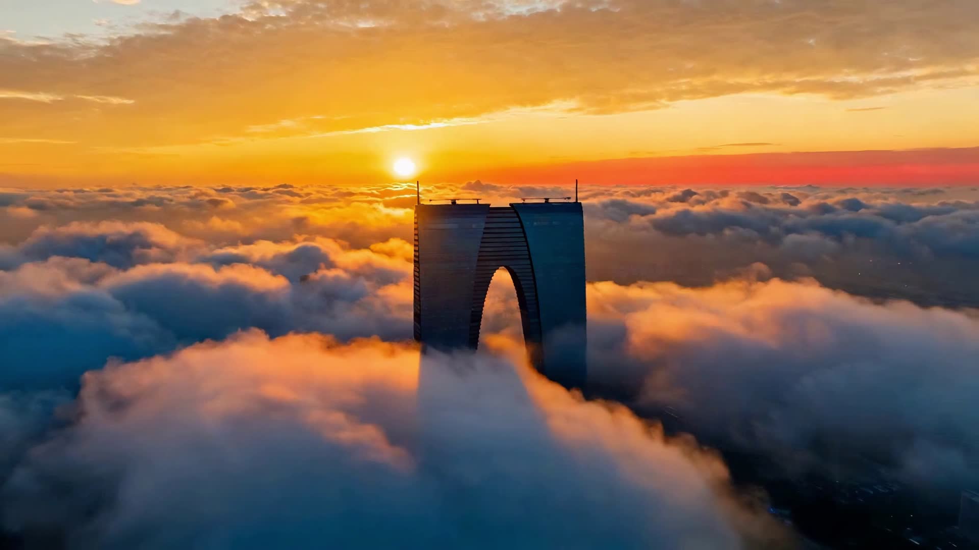 AI视频苏州现代城市风光航拍视频的预览图