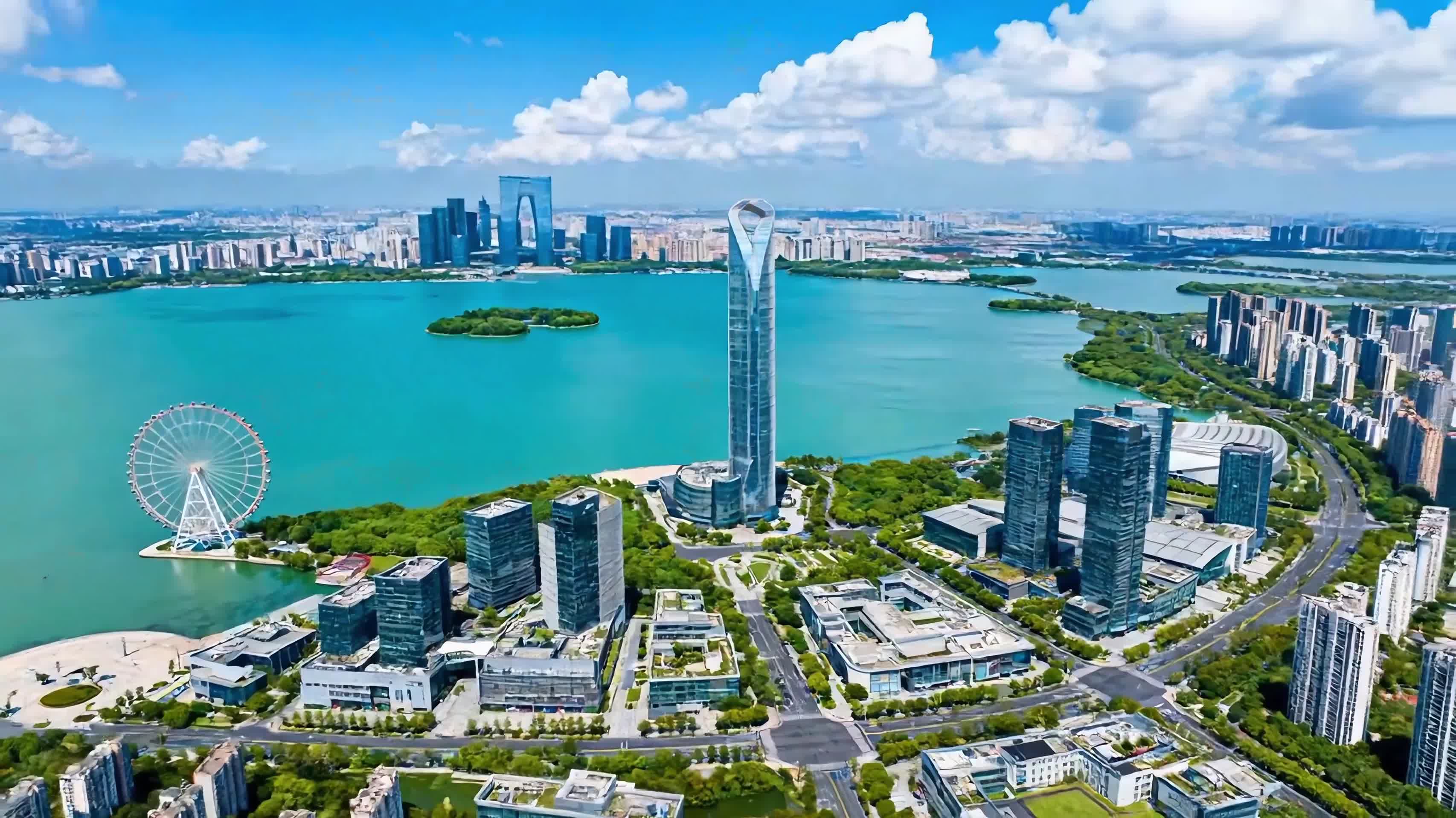 AI视频苏州现代城市风光航拍视频的预览图