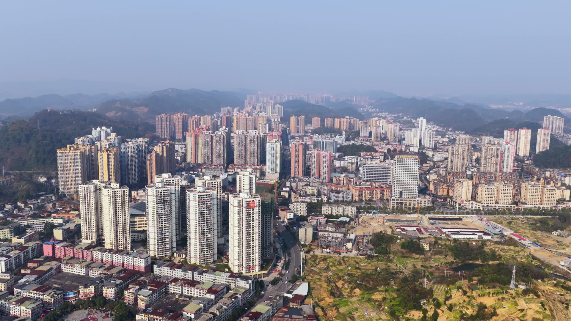遵义市播州区高空航拍视频的预览图