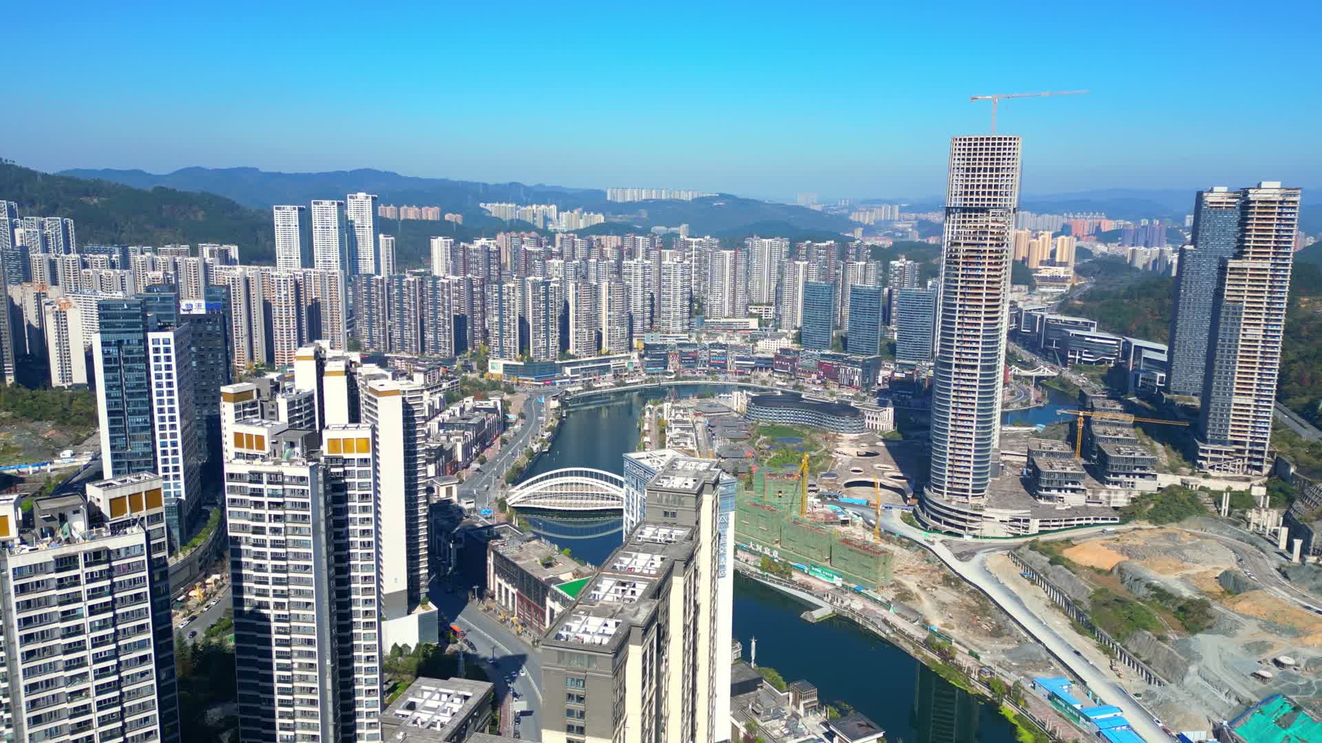 贵阳市中天未来方舟航拍视频的预览图