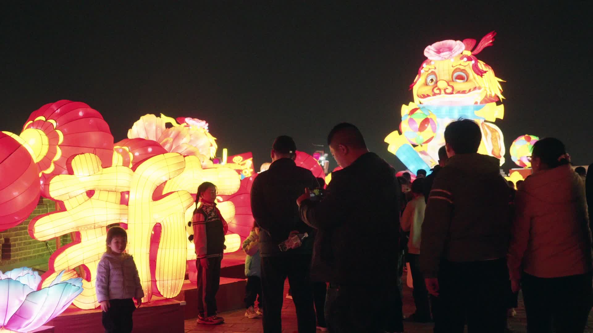 延时新年春节灯展灯会视频的预览图